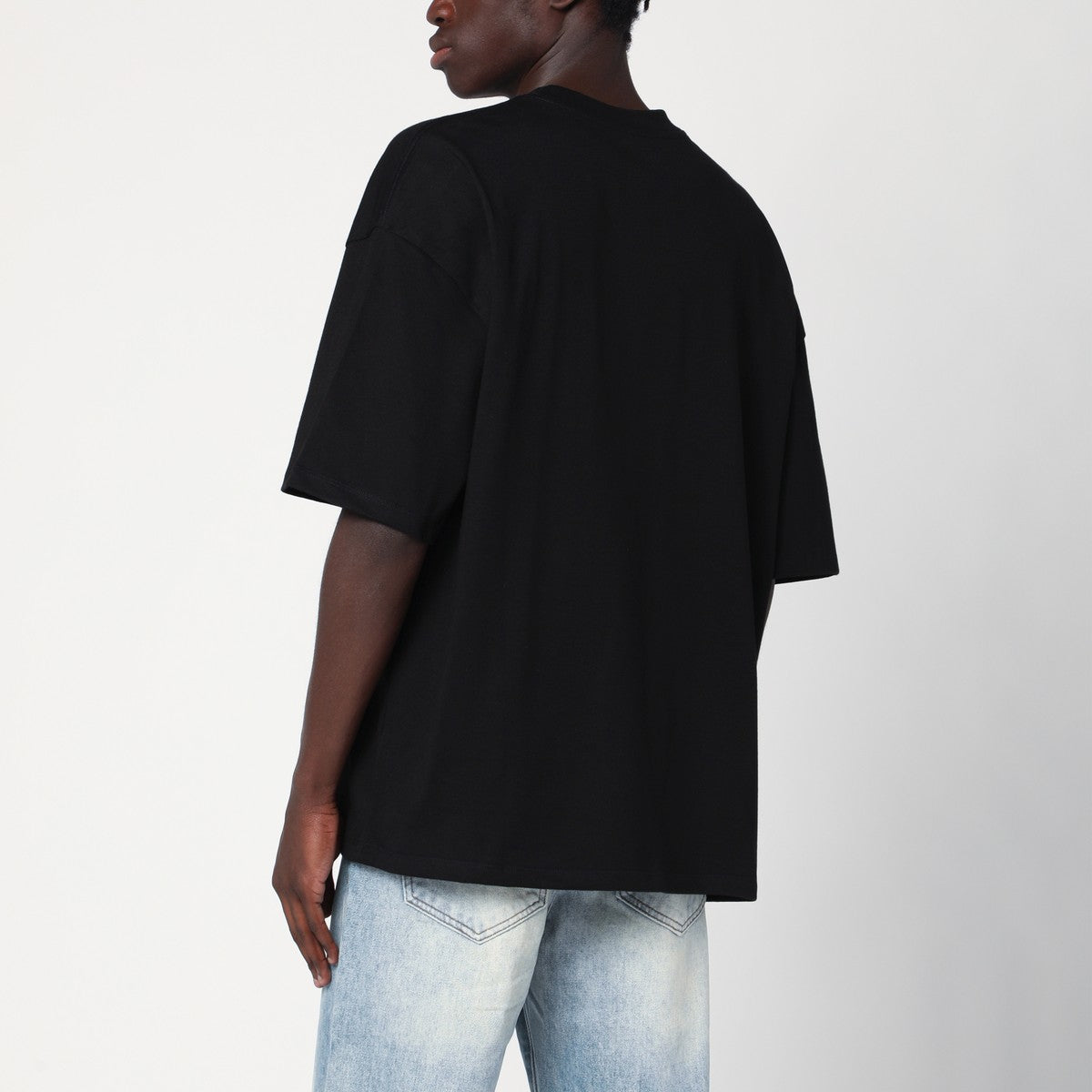 AMIRI Black cotton T-shirt with logo patch Amiri