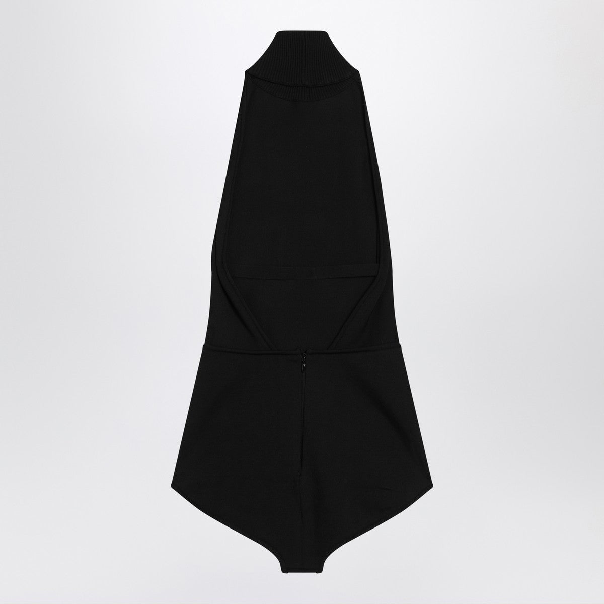 Max Mara Black turtleneck bodysuit in viscose crêpe Max Mara