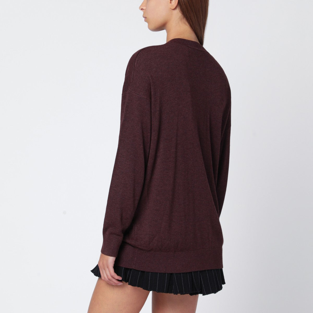 ISABEL MARANT Burgundy draped Cosima sweater Isabel Marant