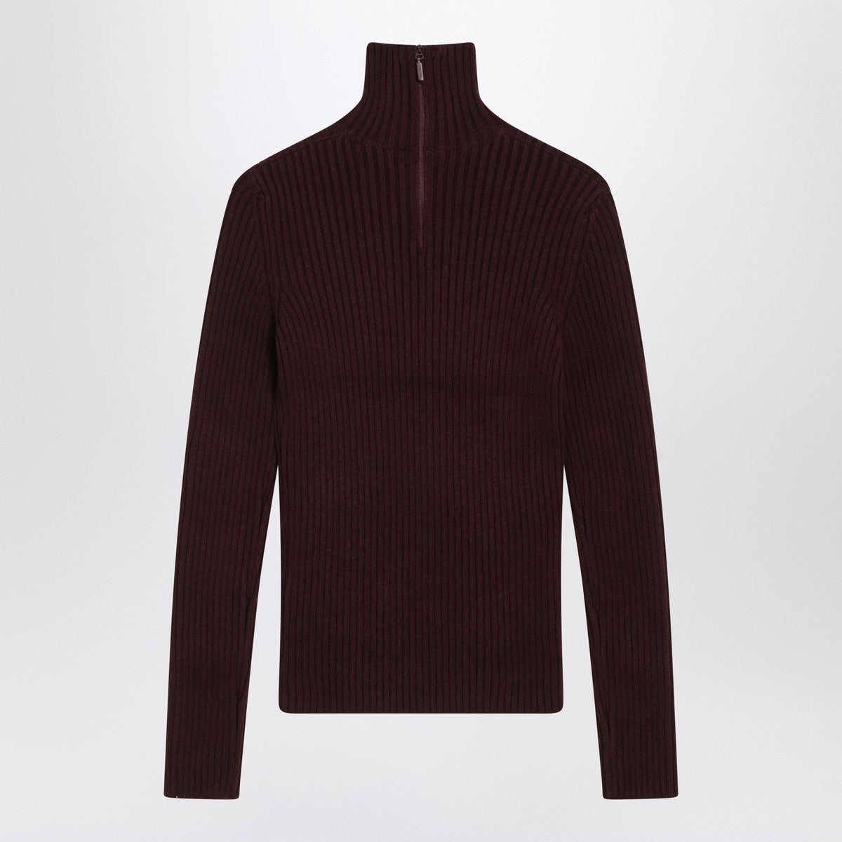 Max Mara Cherry-colored turtleneck in wool and cashmere blend Max Mara