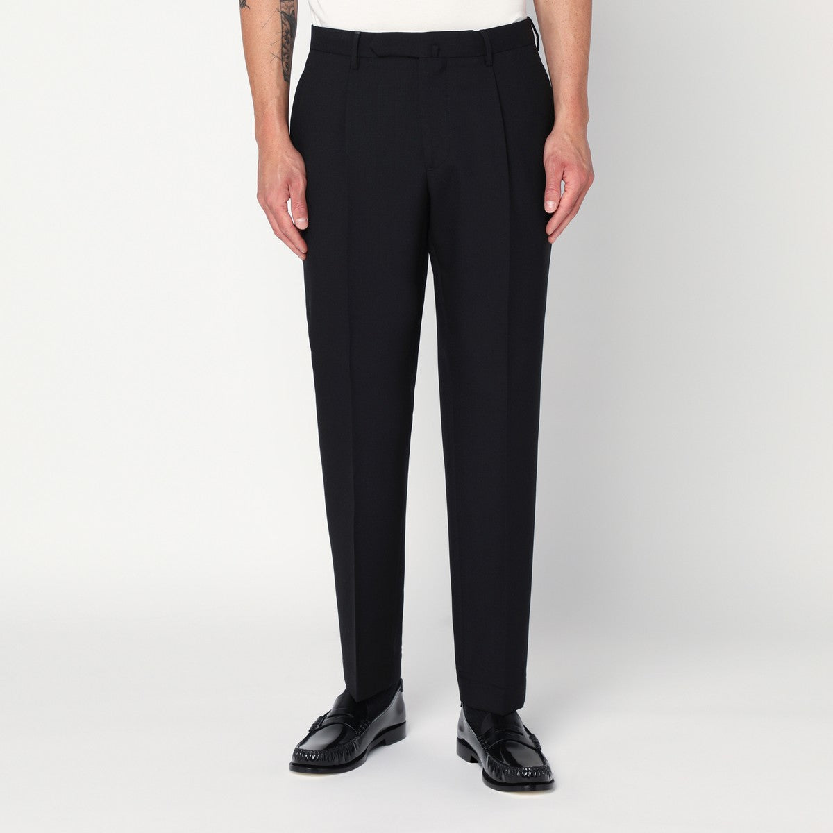 Santaniello Black wool pants Santaniello