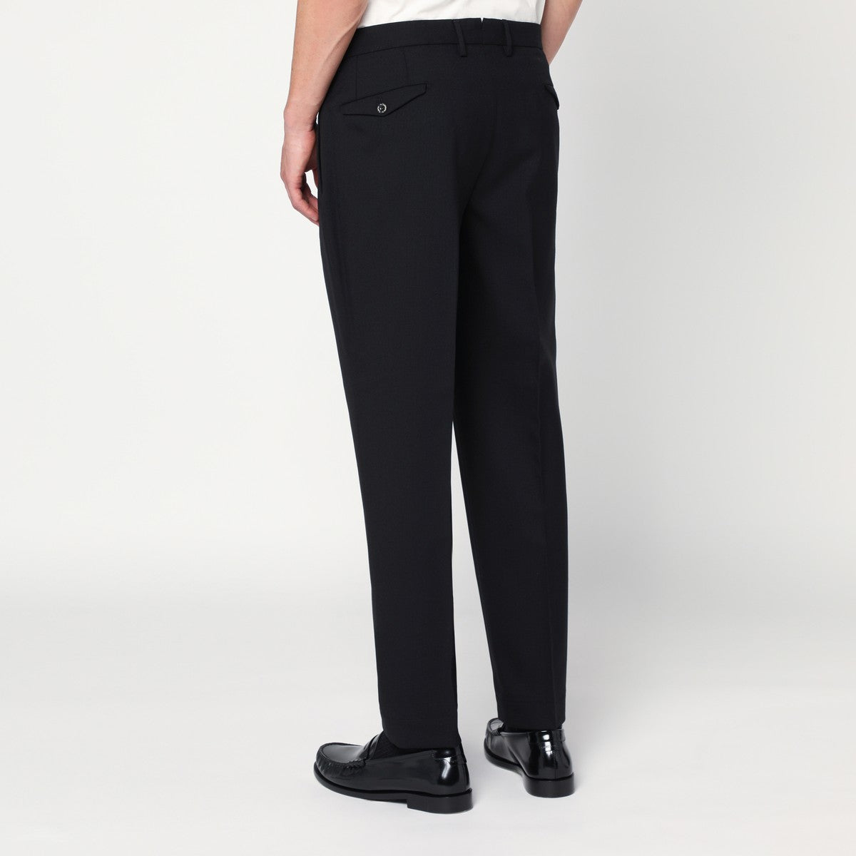 Santaniello Black wool pants Santaniello