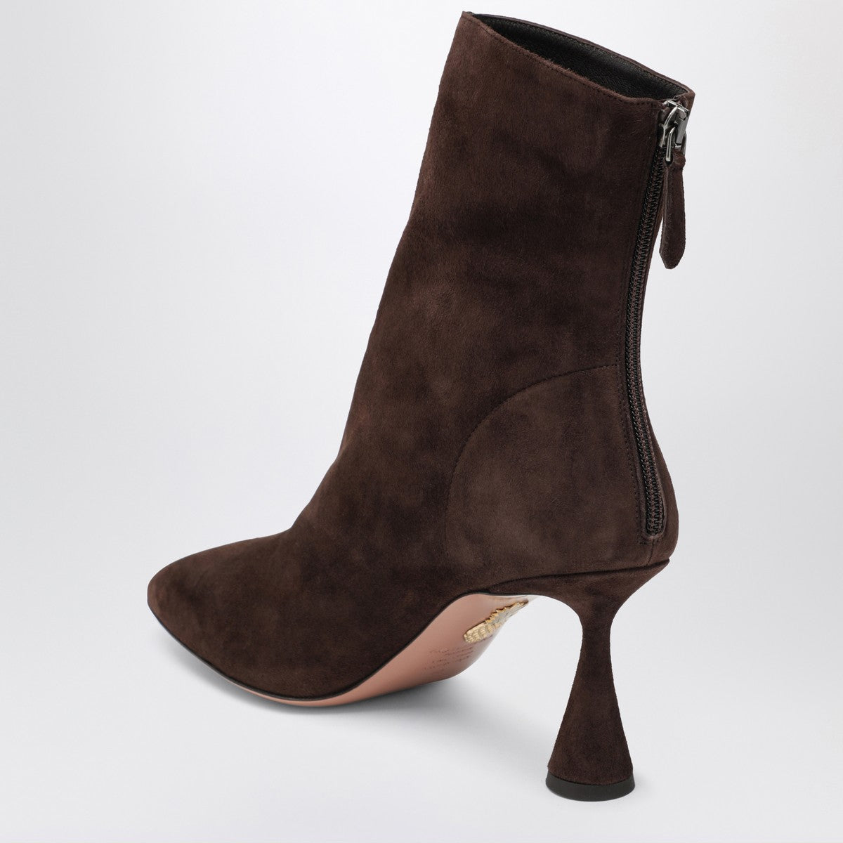 Aquazzura Amore Bootie 75 brown suede Aquazzura