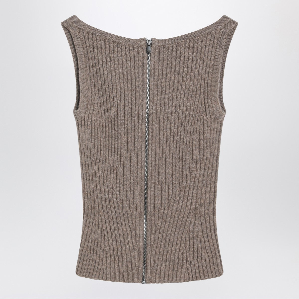 Max Mara Hazelnut-colored top in wool and cashmere blend Max Mara