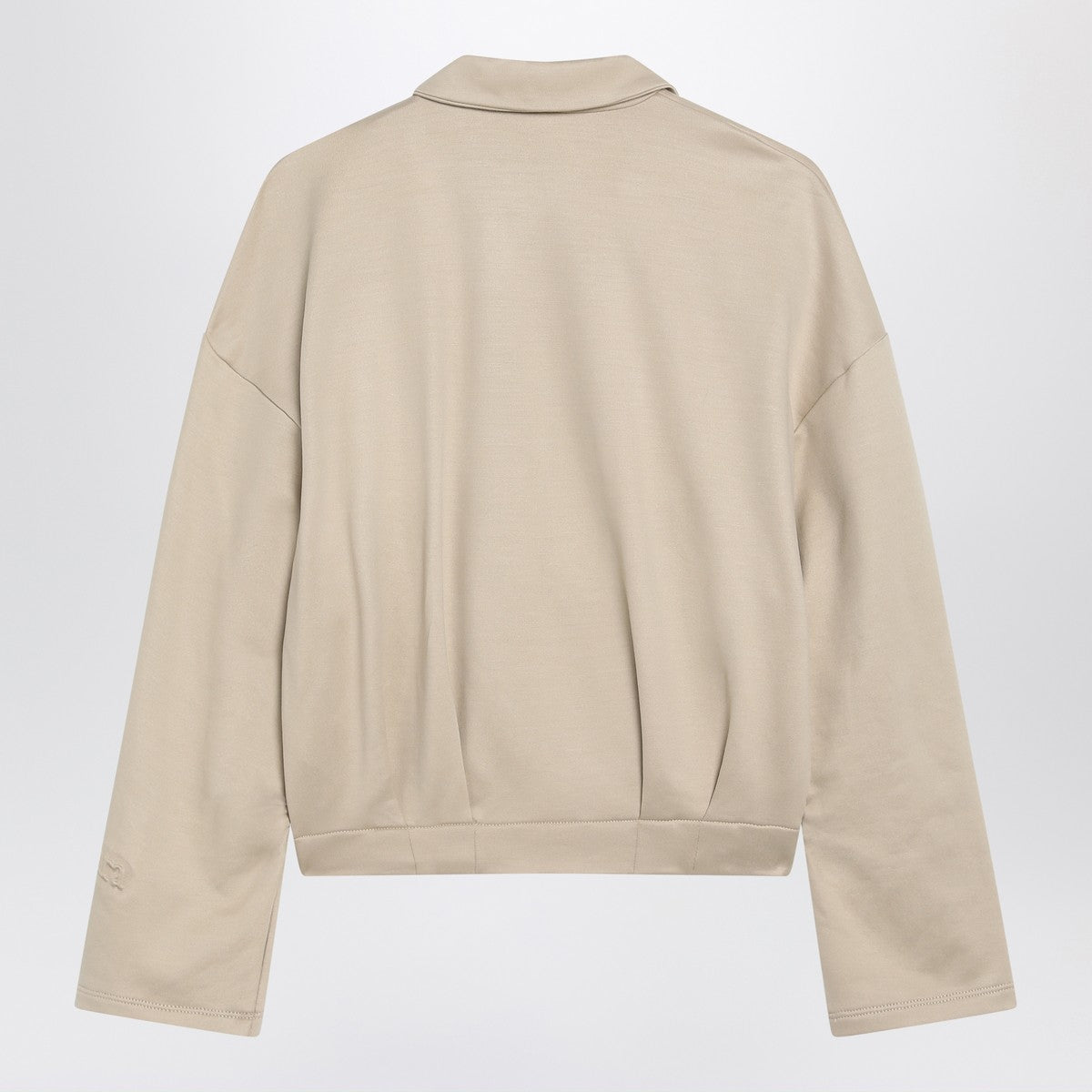Max Mara Beige cropped sweatshirt in silk blend Max Mara