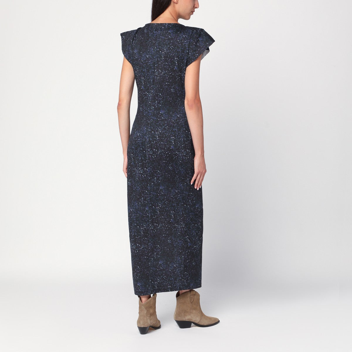 ISABEL MARANT Mid-length dress with midnight blue print Isabel Marant
