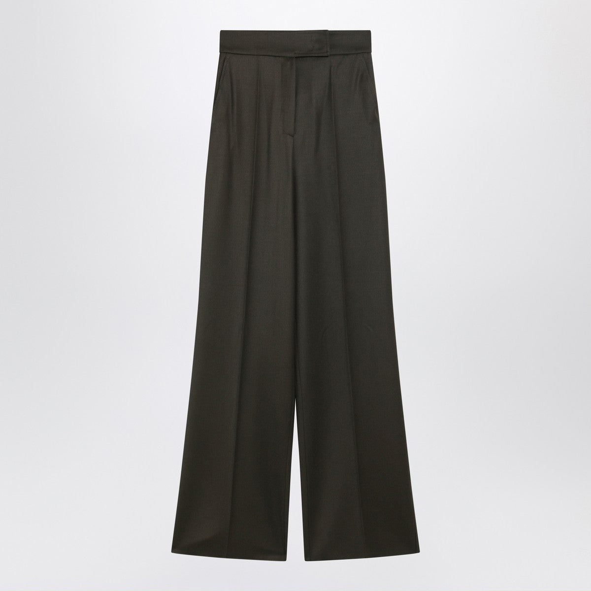 Max Mara Moss green wide-leg wool trousers Max Mara