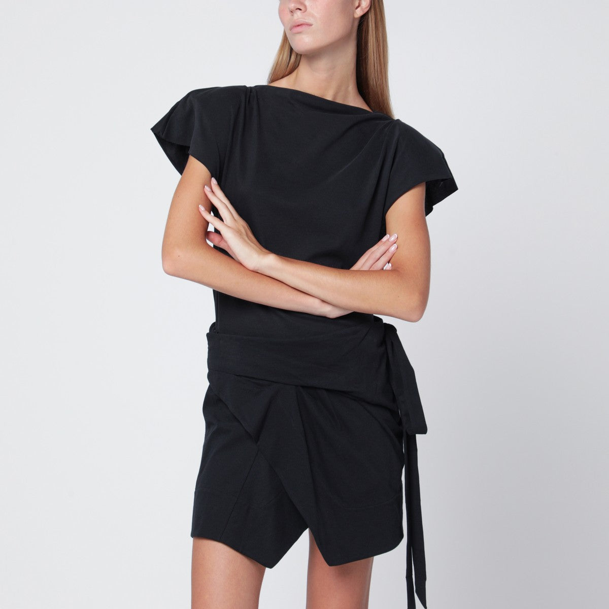 ISABEL MARANT Black Sebani asymmetrical T-shirt Isabel Marant