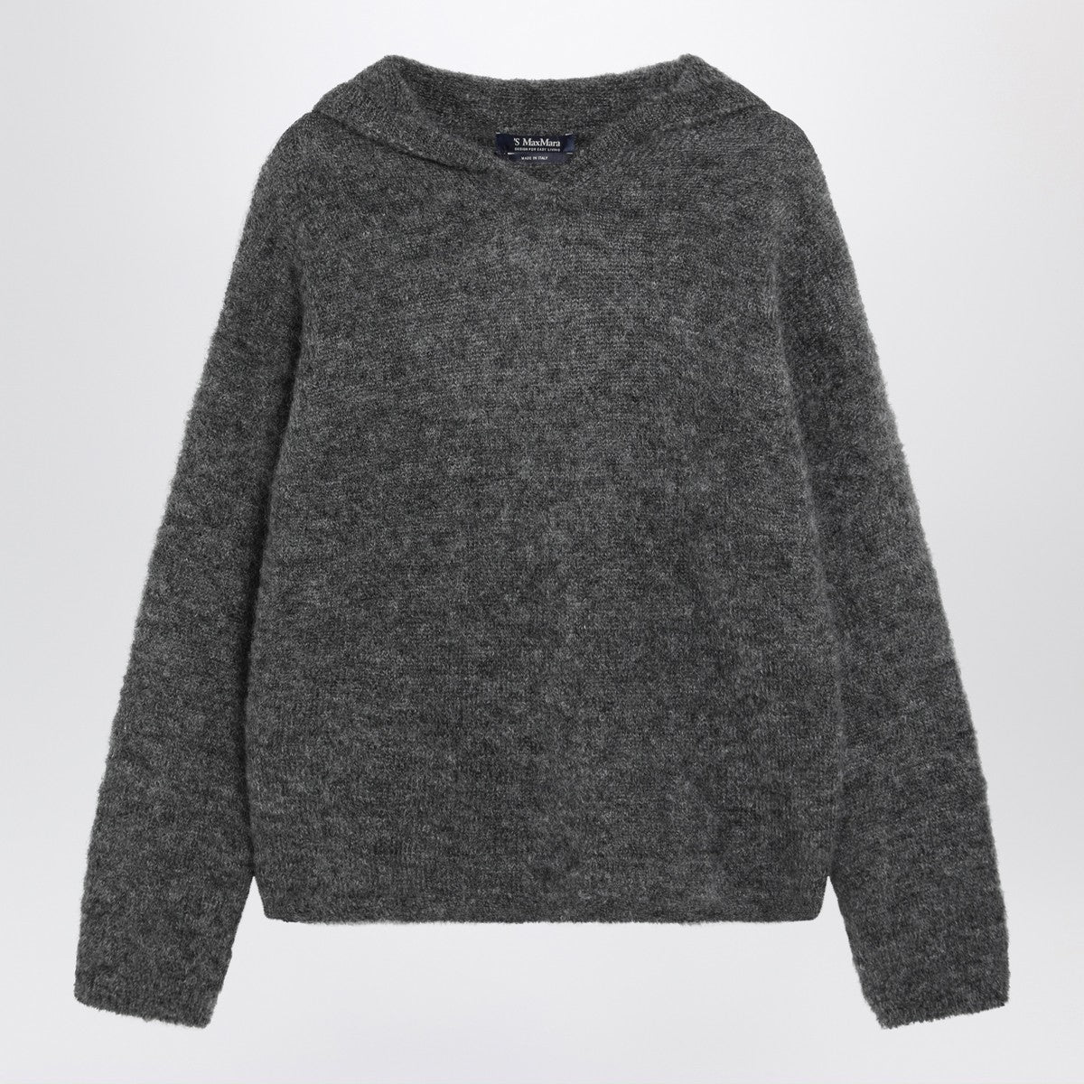 S Max Mara Anthracite hooded sweater S Max Mara