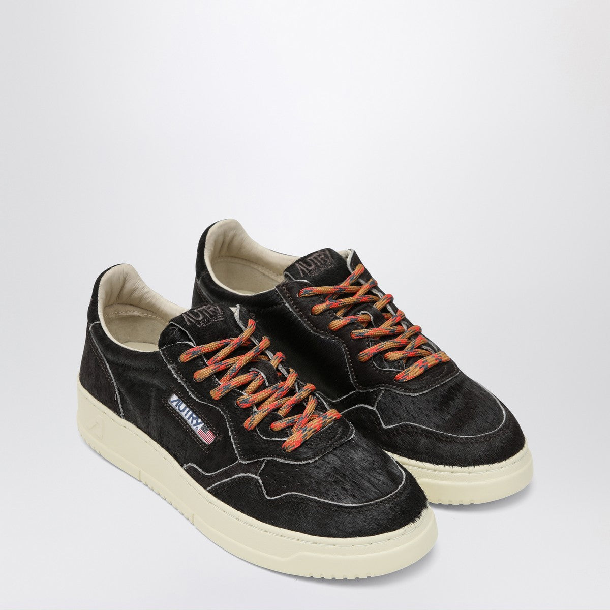 AUTRY Medalist sneakers in Chocolate pony skin Autry