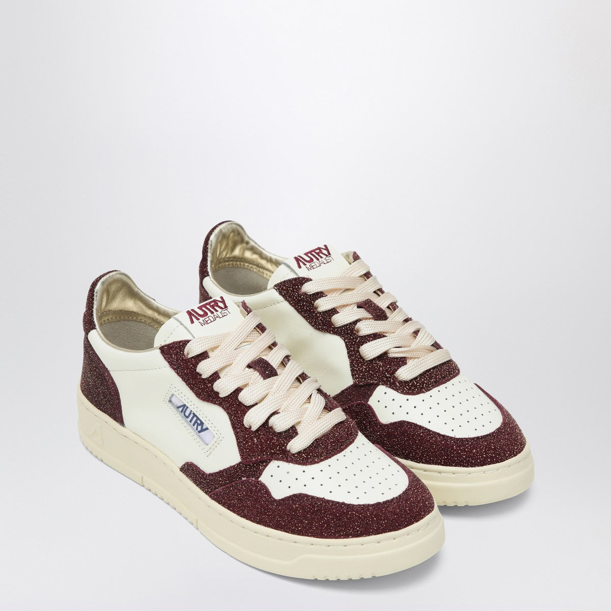 AUTRY Sneaker Medalist Marshmallow/Amarone with glitter Autry