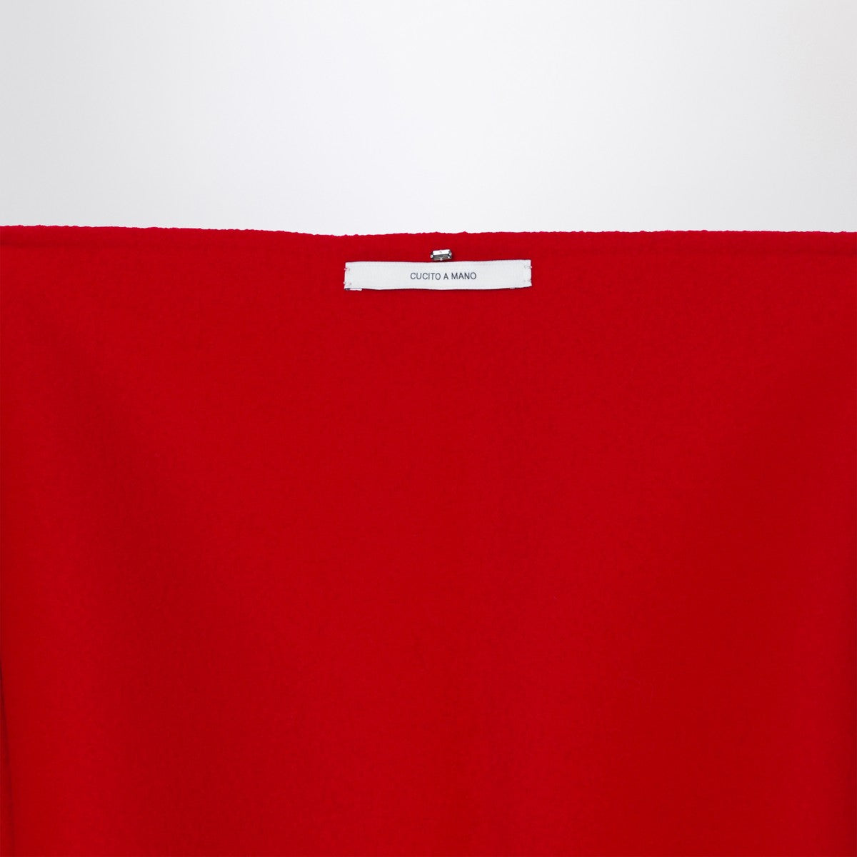 Sportmax Red Wool Scarf with Fringes Sportmax