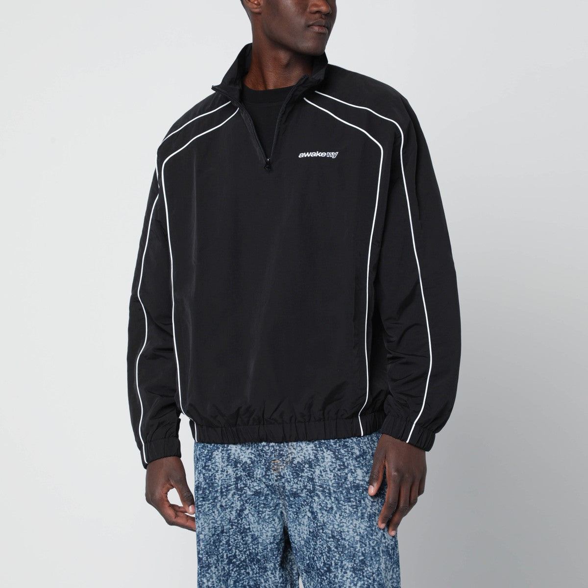 Awake NY Black jacket with zip collar Awake NY