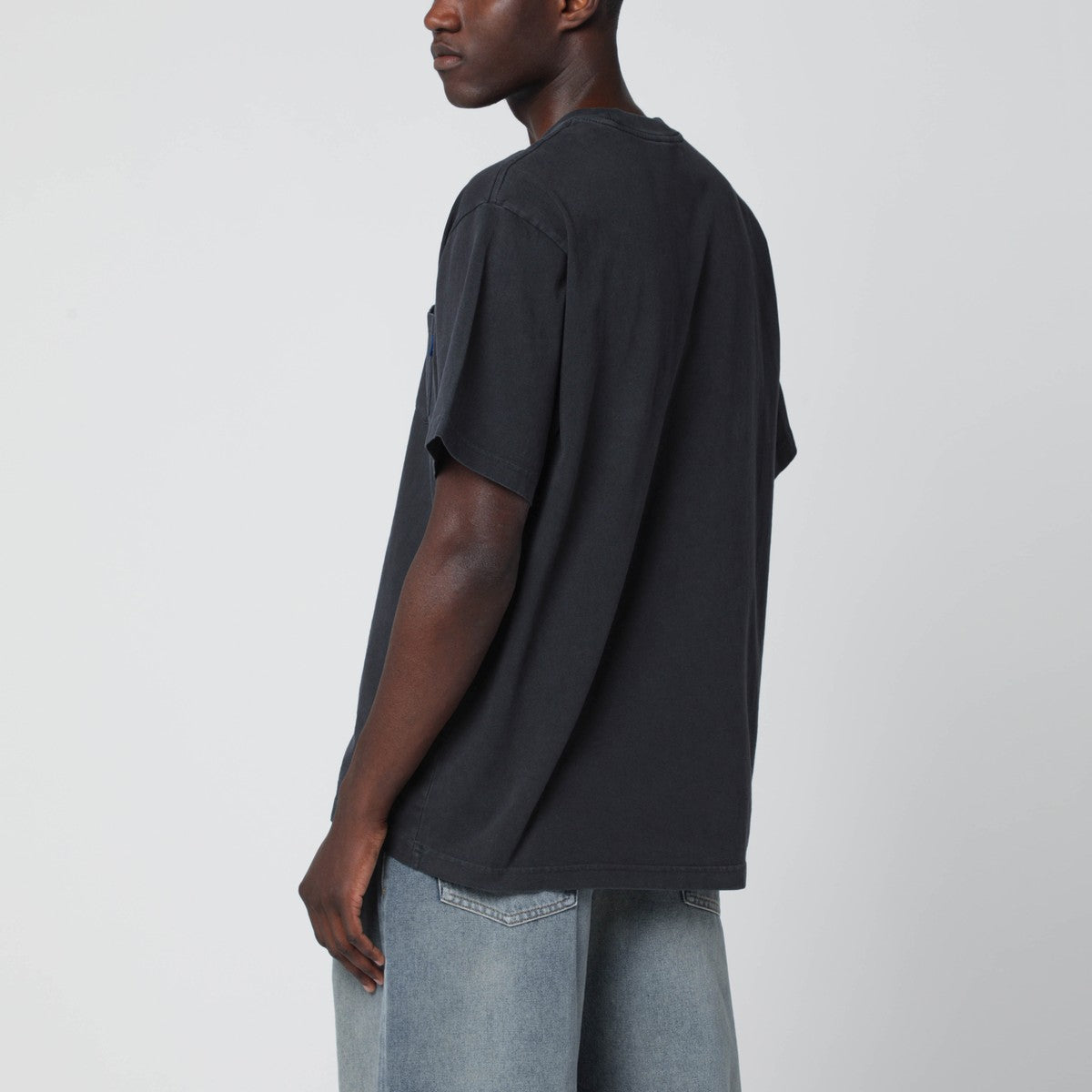 Awake NY Black crewneck T-shirt with logo Awake NY