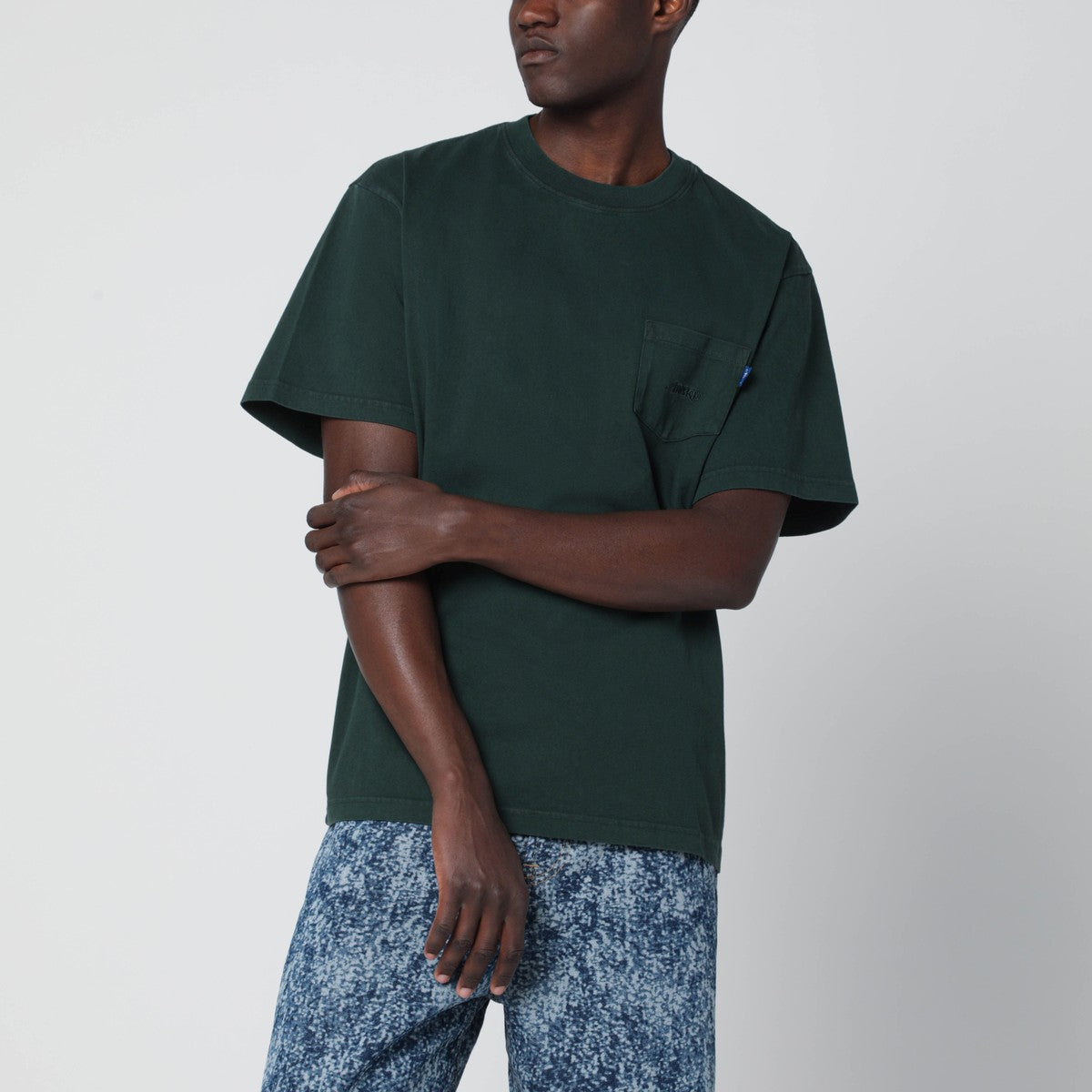 Awake NY Green crewneck T-shirt with logo Awake NY