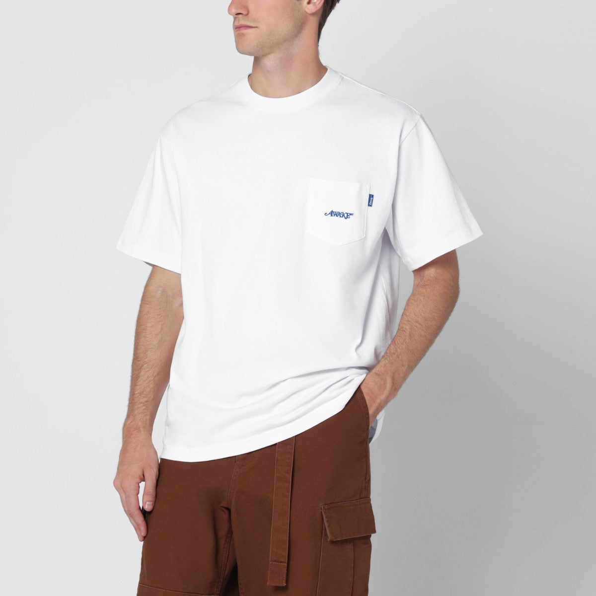 Awake NY White crewneck T-shirt with logo