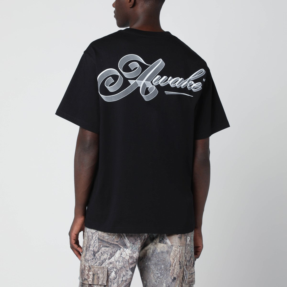 Awake NY Black cotton T-shirt with logo Awake NY