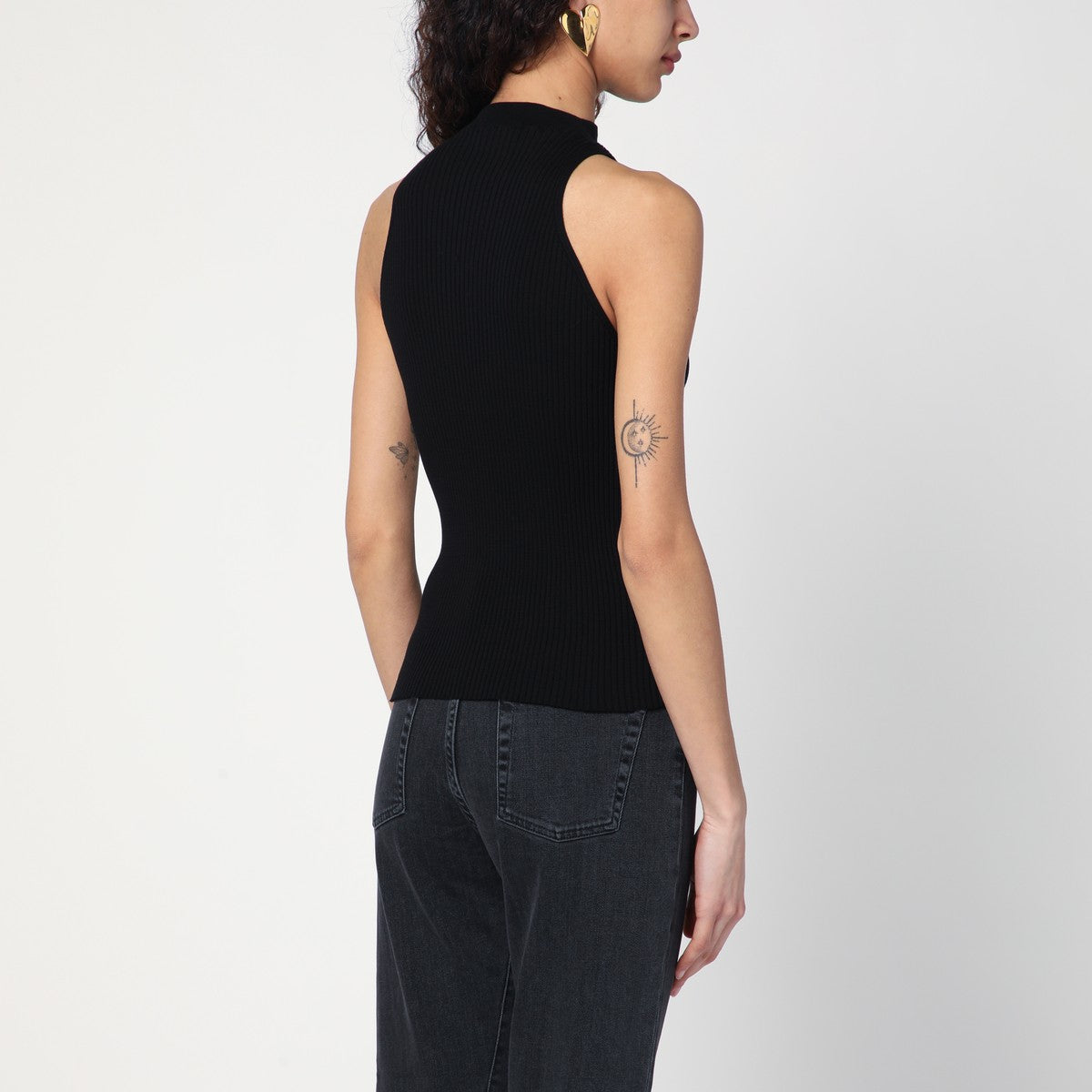 Roberto Collina Black ribbed tank top Roberto Collina