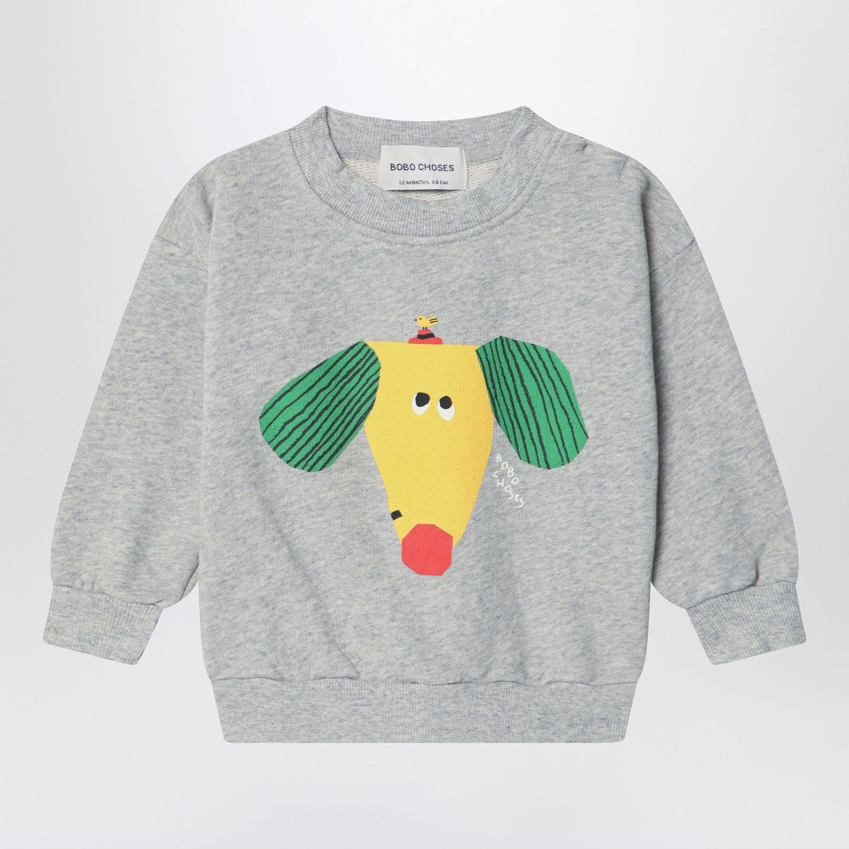 Bobo Choses Happy Dog gray sweatshirt Bobo Choses