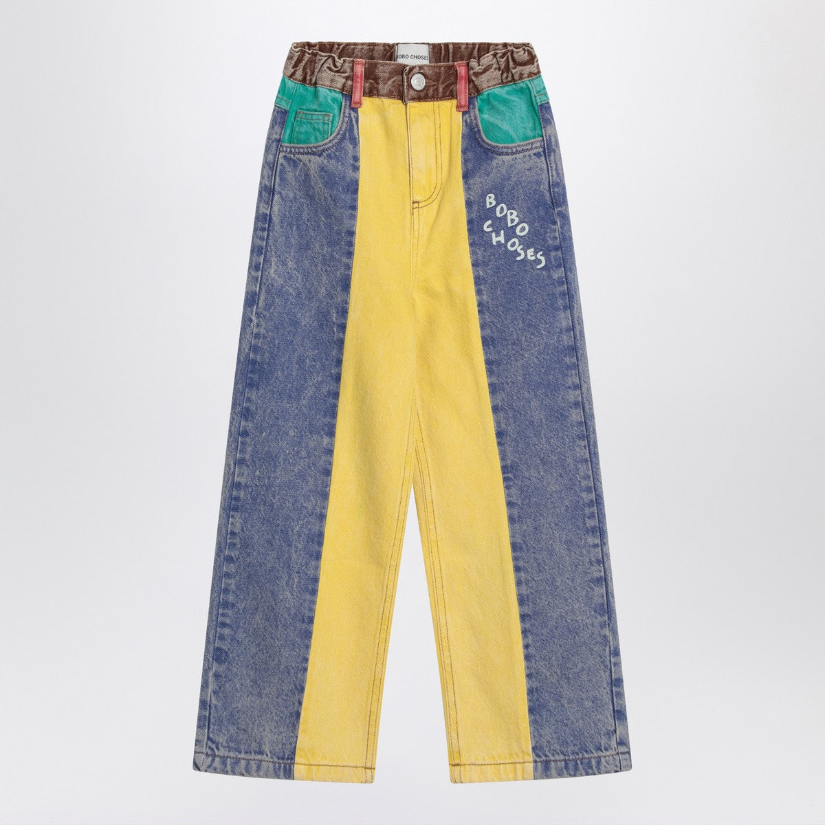 Bobo Choses Colour-block Jeans with Logo Bobo Choses