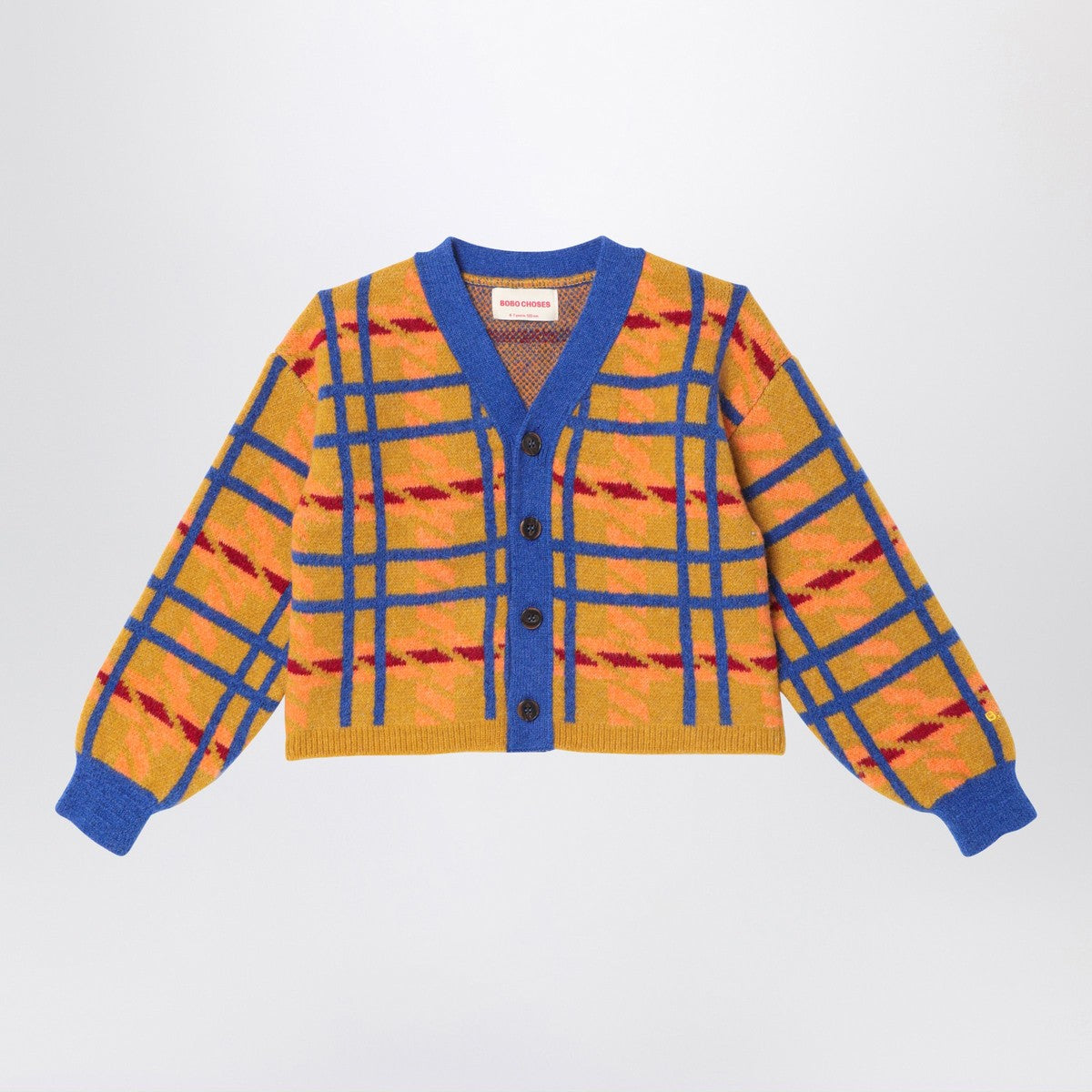 Bobo Choses Cardigan with Madras check pattern Bobo Choses