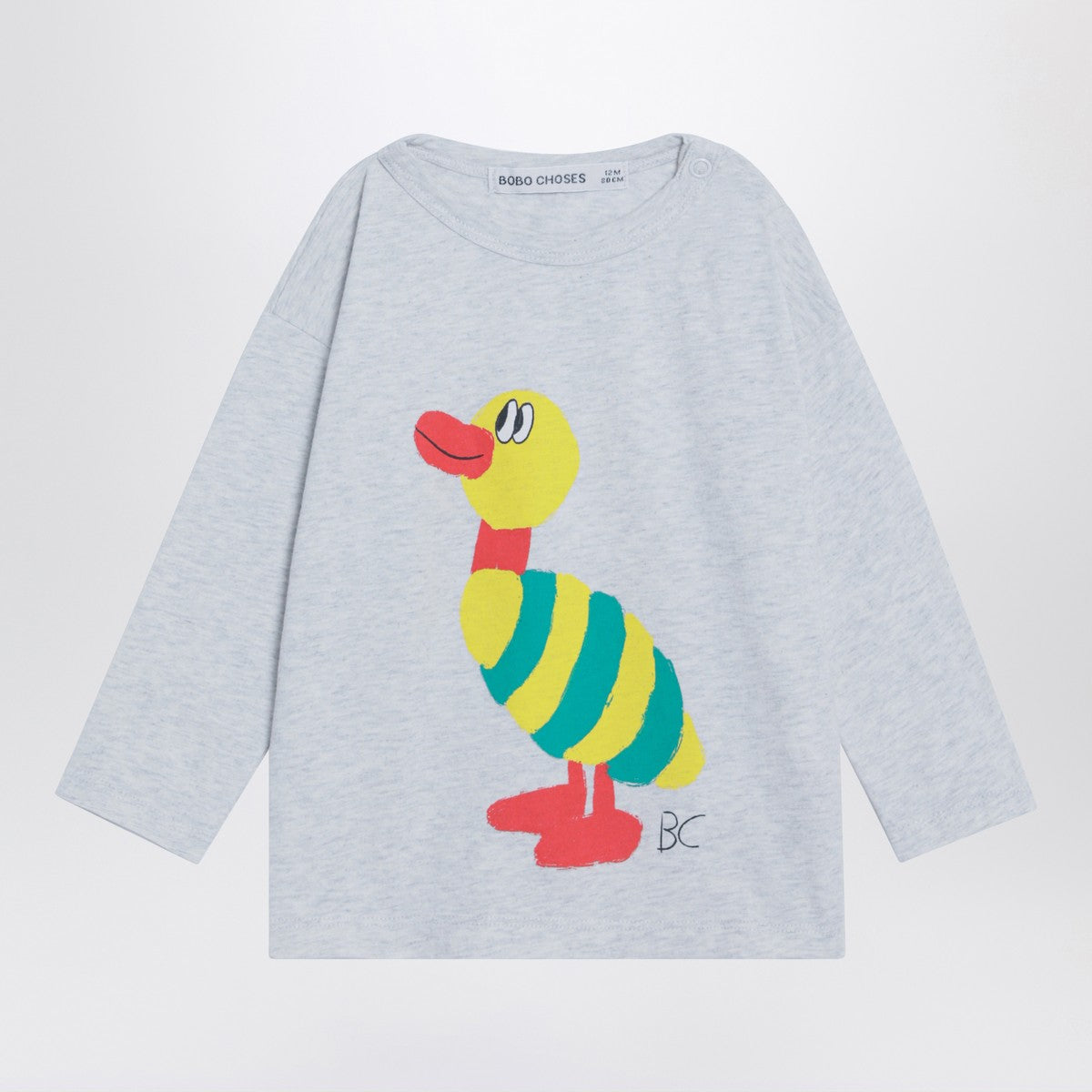 Bobo Choses Light grey cotton sweater Bobo Choses