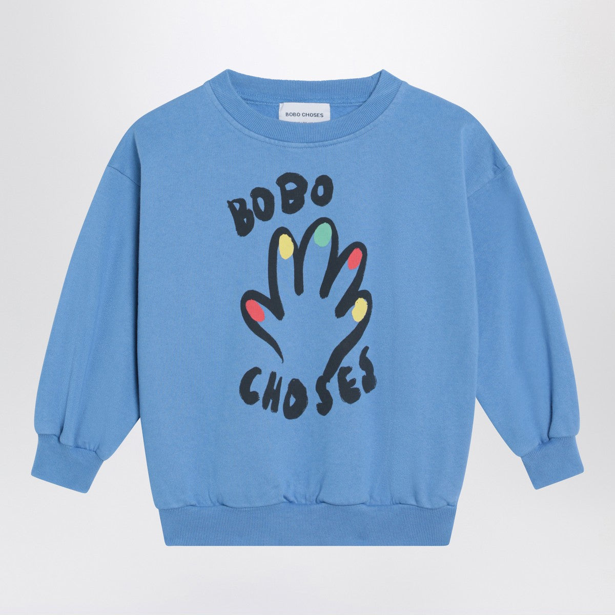 Bobo Choses Light blue sweatshirt with logo print Bobo Choses