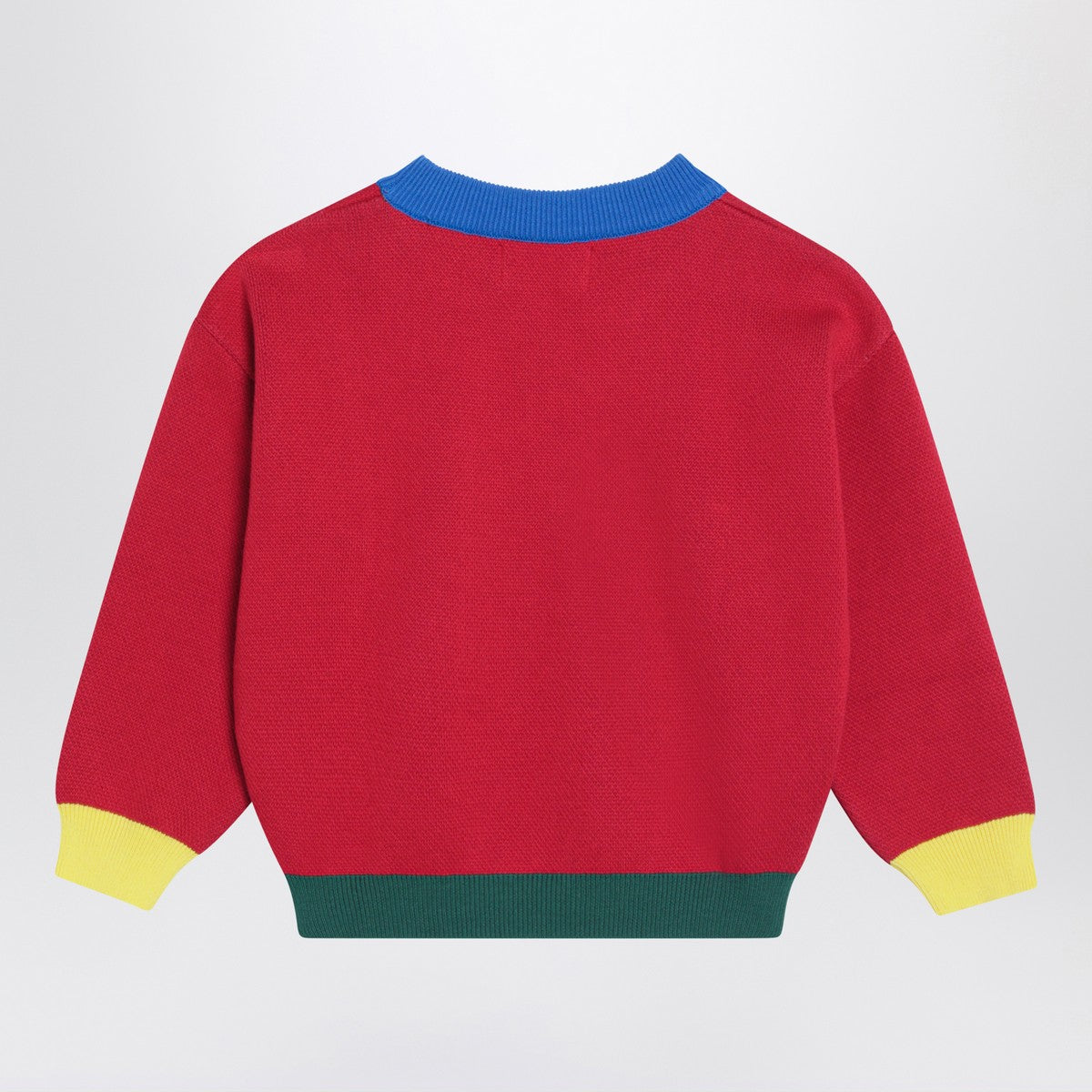 Bobo Choses Red sweater with logo intarsia Bobo Choses