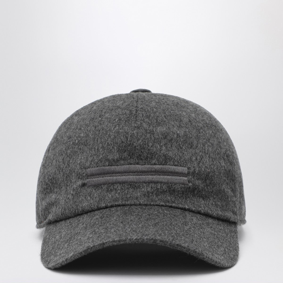 ZEGNA Dark gray cashmere baseball cap ZEGNA