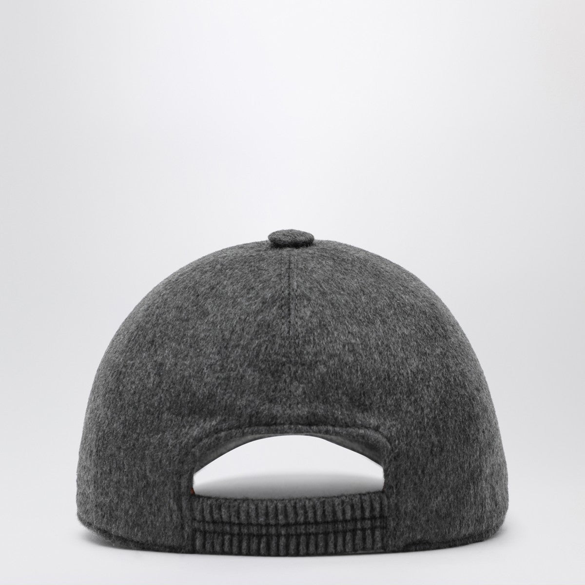 ZEGNA Dark gray cashmere baseball cap ZEGNA