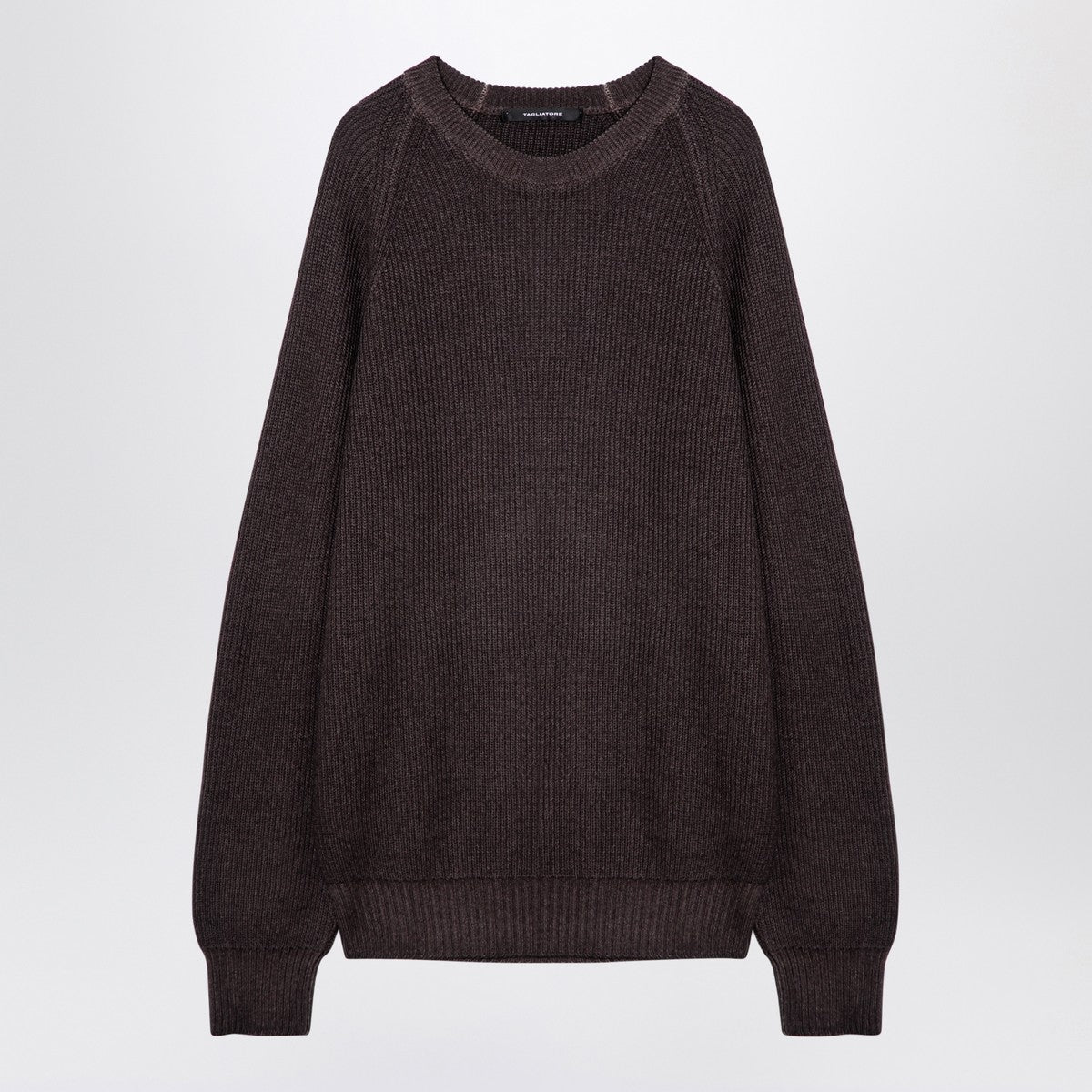 Tagliatore Brown virgin wool pullover Tagliatore