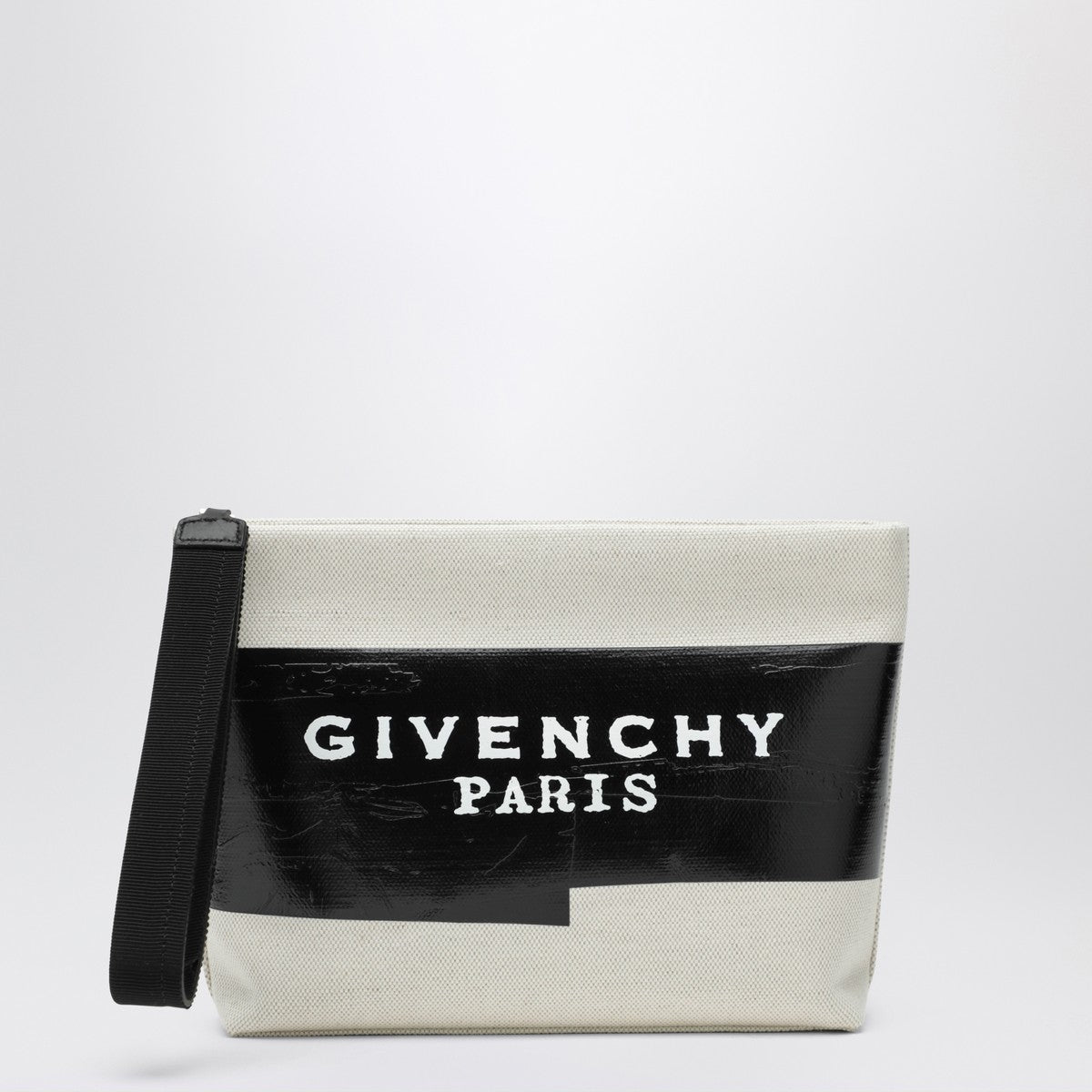 Givenchy Beige fabric logo tape pouch Givenchy