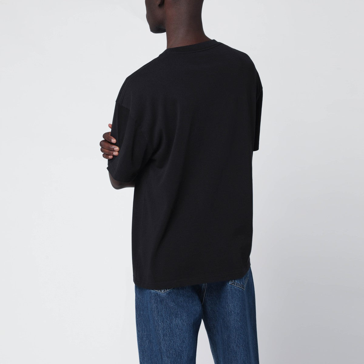 Brain Dead Black T-shirt with logo print Brain Dead