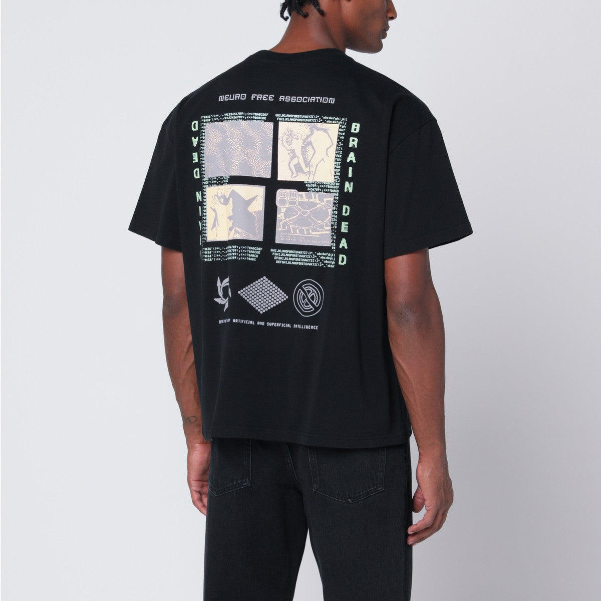 Brain Dead Black Neuro Free Association T-shirt Brain Dead