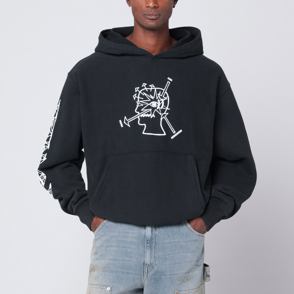 Brain Dead Faded black Neuro Free Association sweatshirt Brain Dead