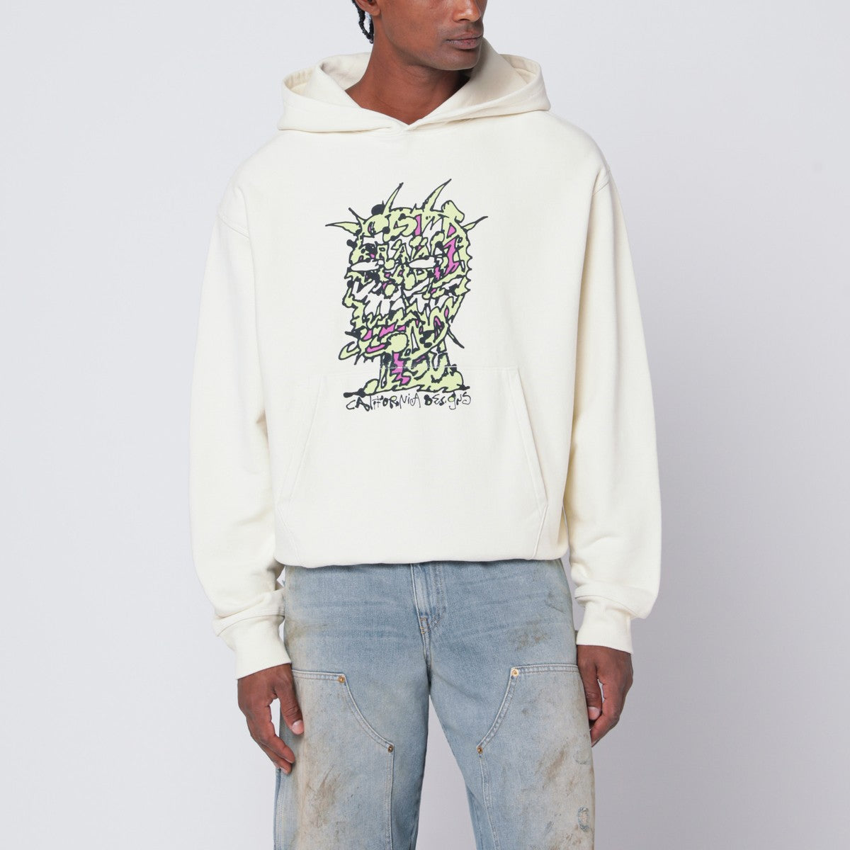 Brain Dead Light beige Scrambled Head sweatshirt Brain Dead