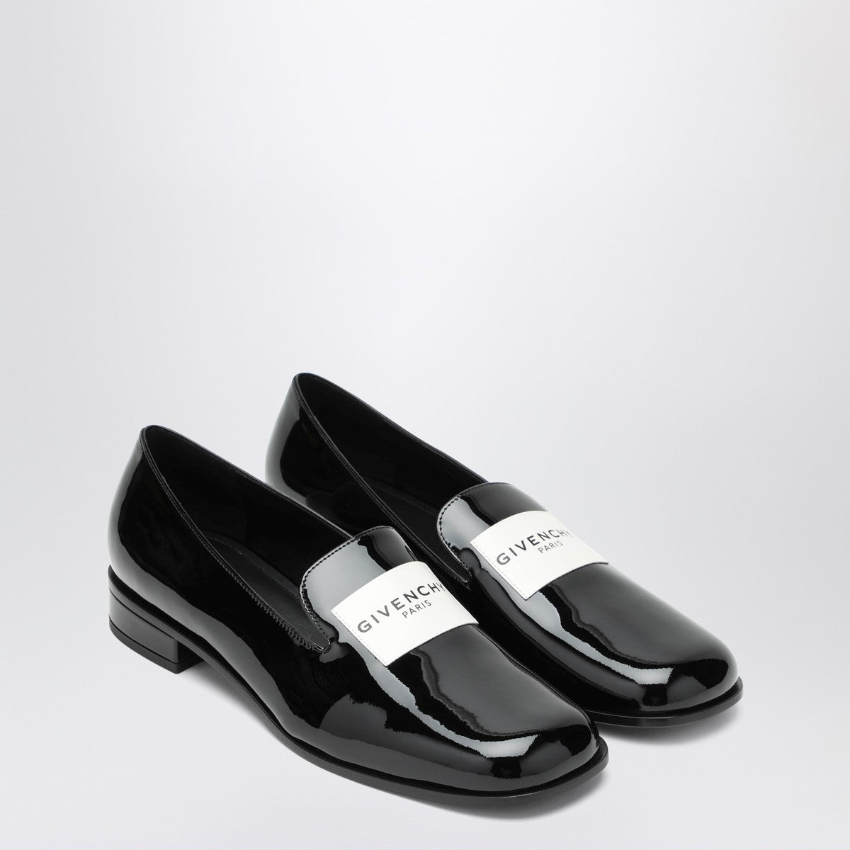 Givenchy Black patent leather tuxedo loafers Givenchy