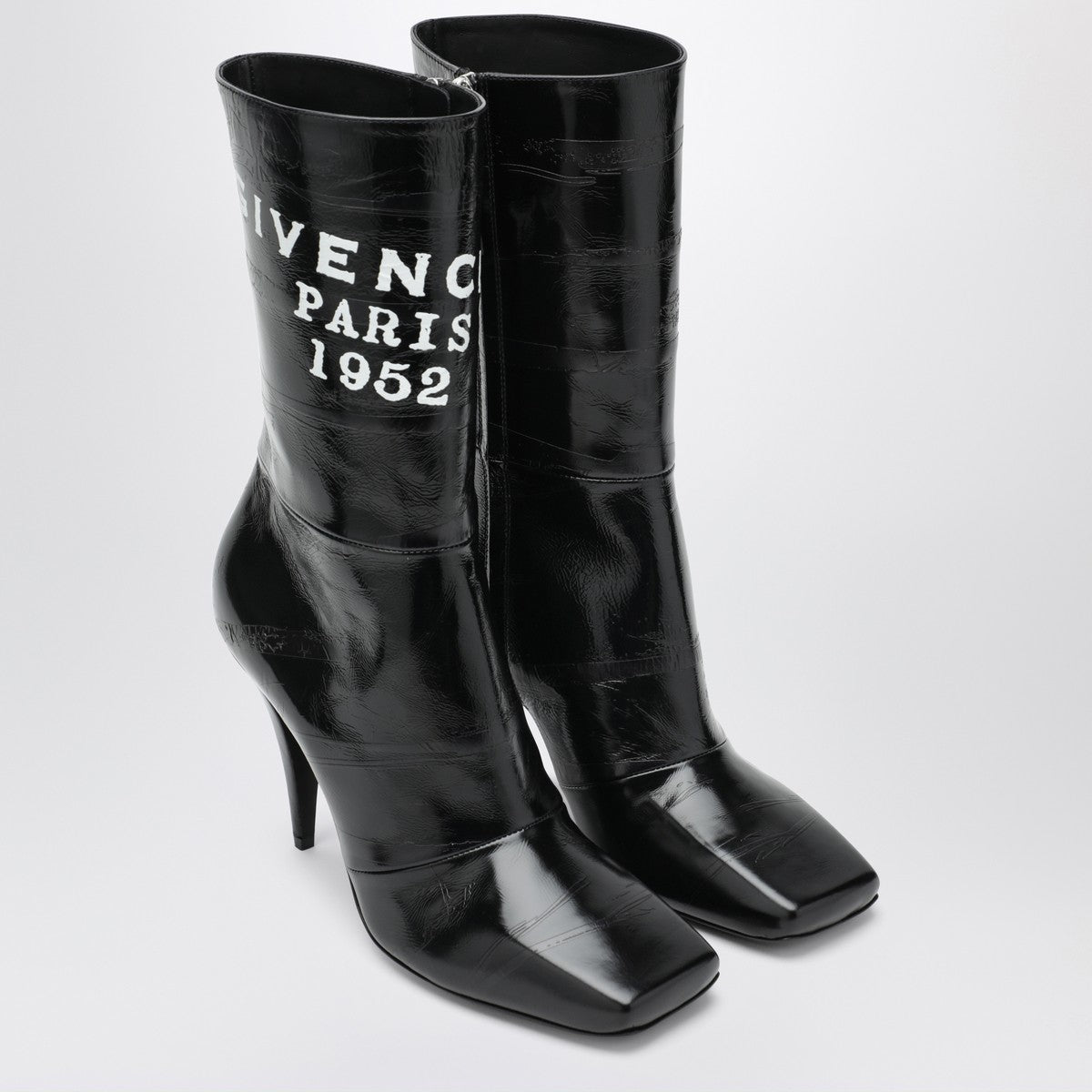 Black Sliced Square GIVENCHY Tape ankle boots Givenchy