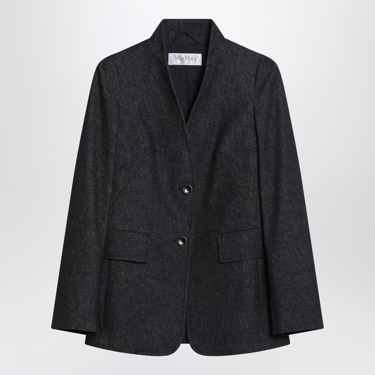 Max Mara Midnight blue jacket in cotton denim effect