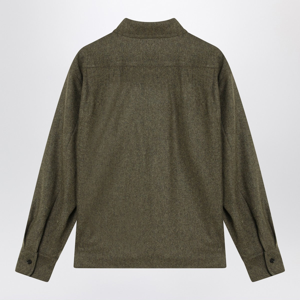 Max Mara Moss green shirt in wool felt Max Mara