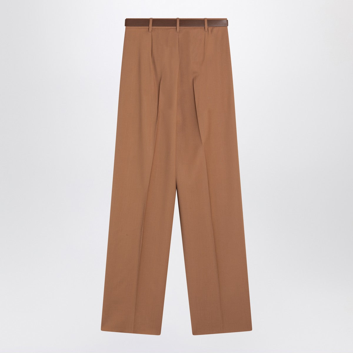 Max Mara Studio Hazelnut wool canvas trousers Max Mara Studio