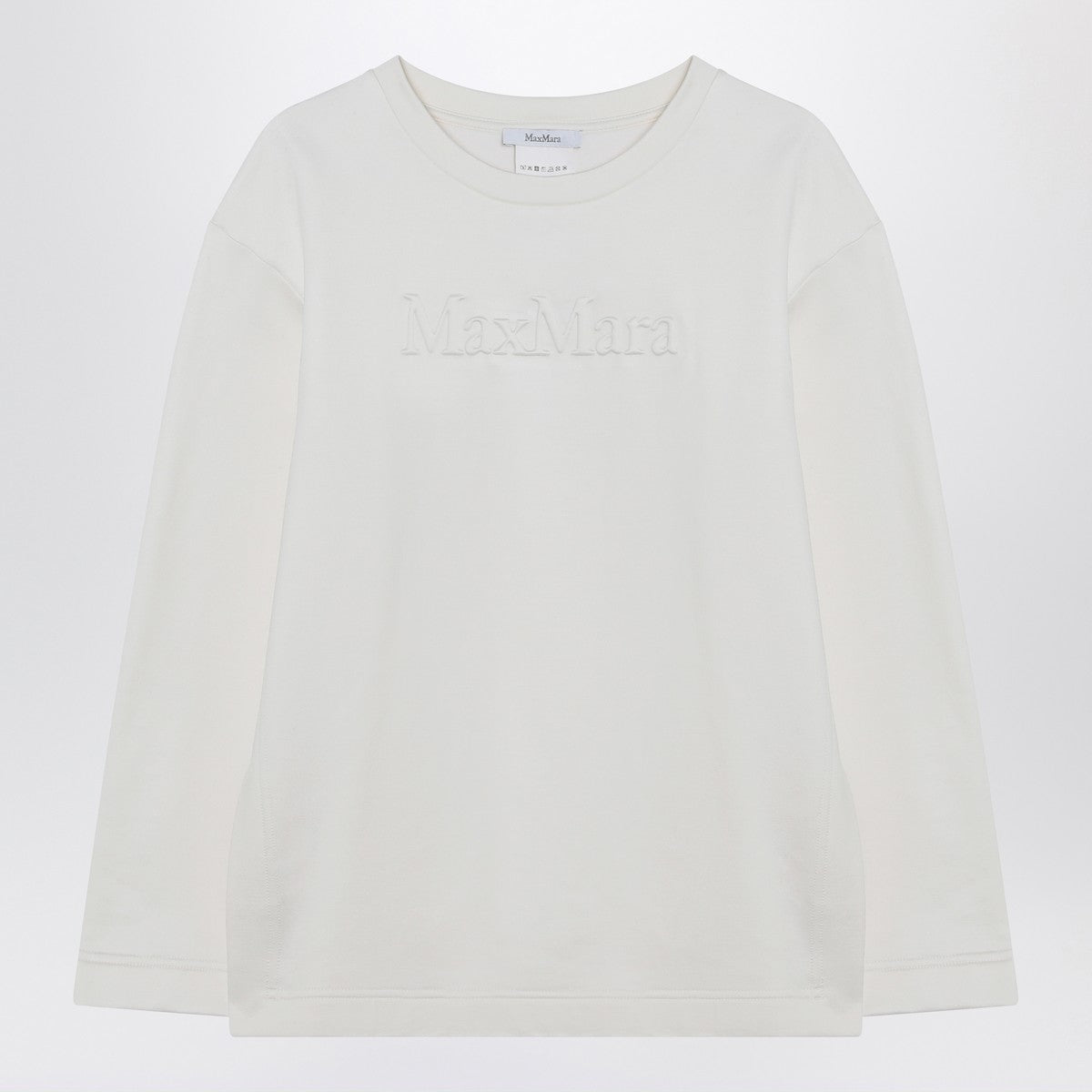 Max Mara White sweatshirt in silk blend Max Mara