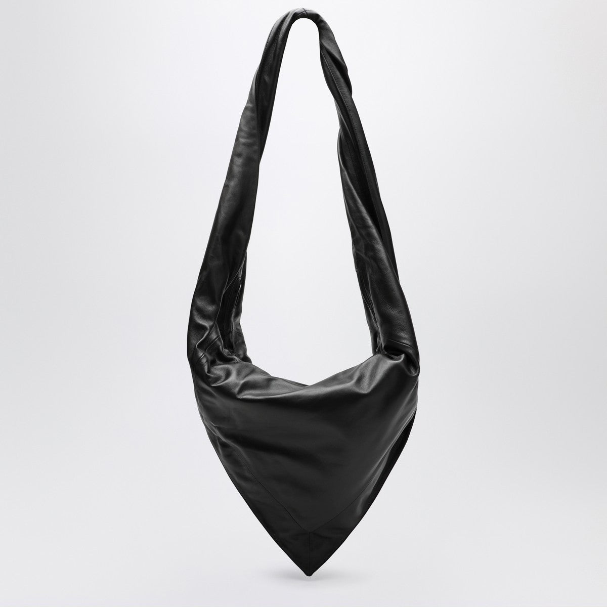 LEMAIRE Scarf bag in black/brown leather Lemaire