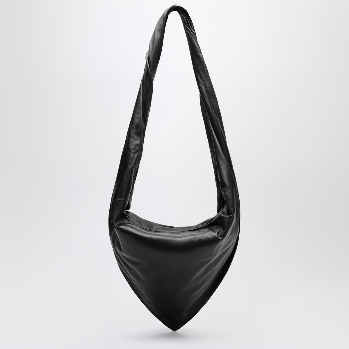 LEMAIRE Scarf bag in black/brown leather Lemaire