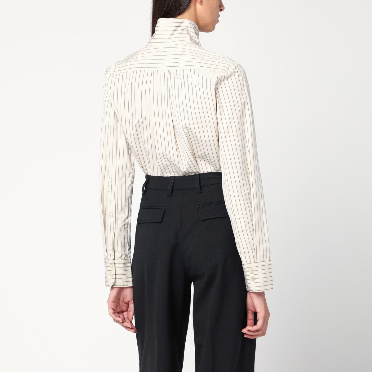 Patou Striped shirt with scarf collar Patou