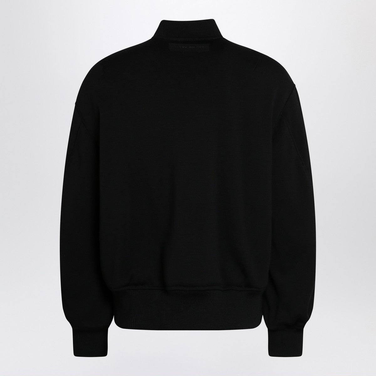 Givenchy Black leather bomber jacket with wool sleeves Givenchy