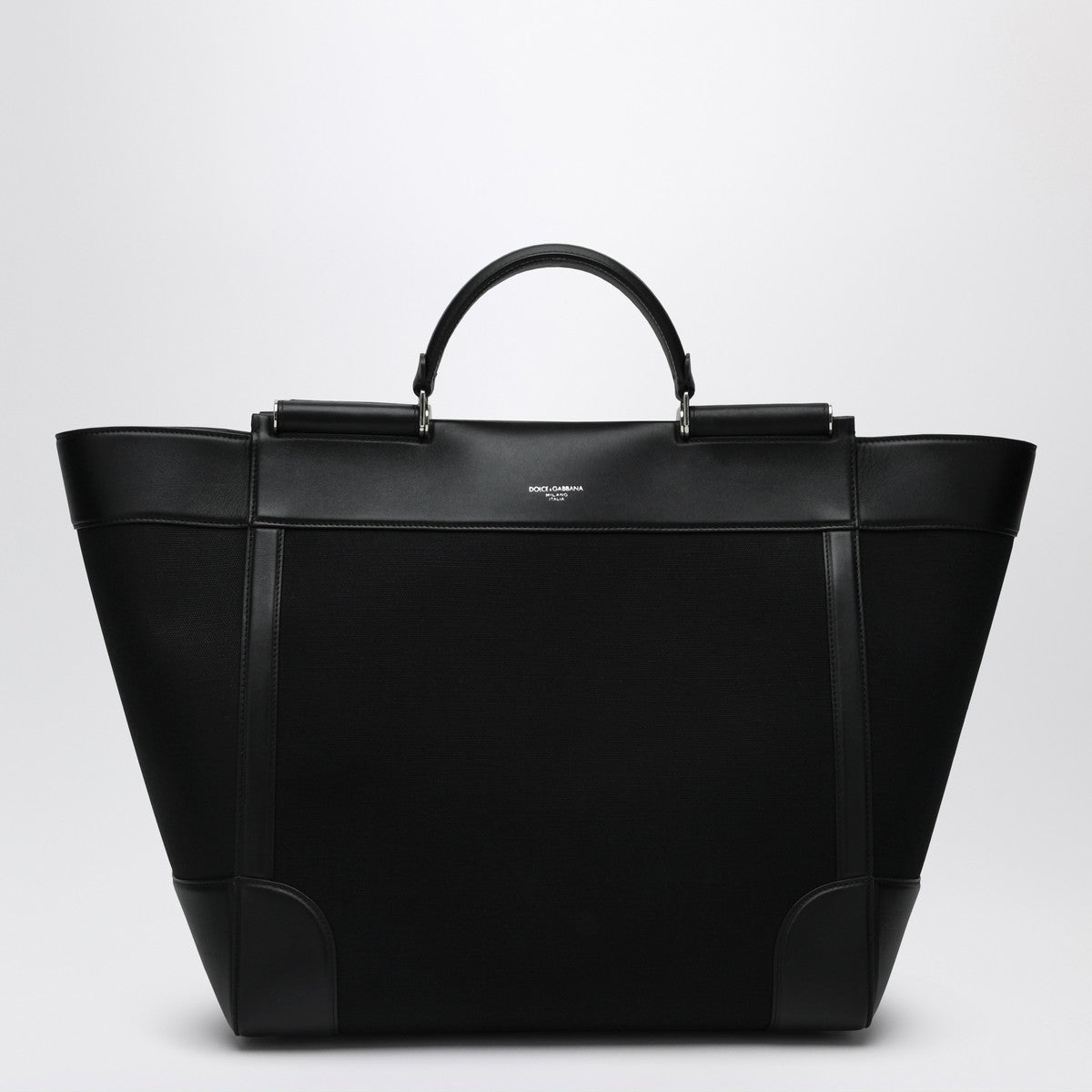 Dolce & Gabbana Dolce&Gabbana Black fabric and leather tote bag Dolce & Gabbana