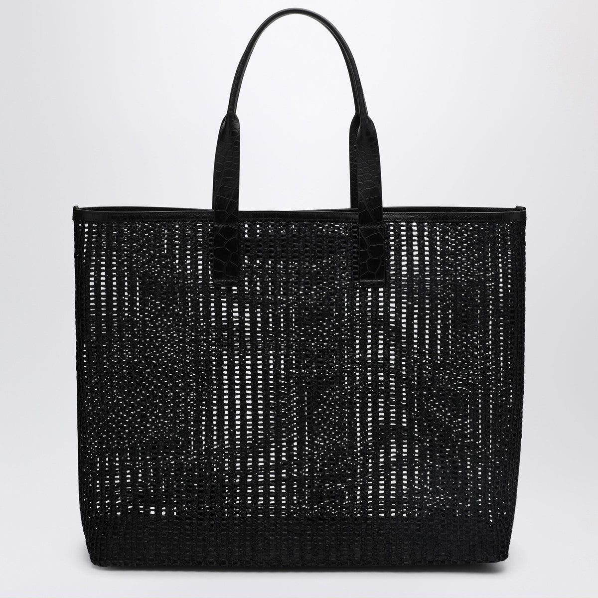Dolce & Gabbana Dolce&Gabbana Adamo Shopping Bag in black woven mesh Dolce & Gabbana