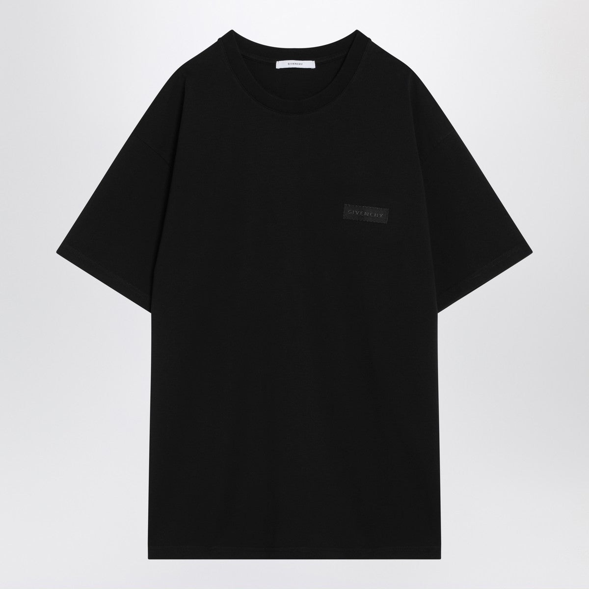 Givenchy Black cotton T-shirt with logo patch Givenchy