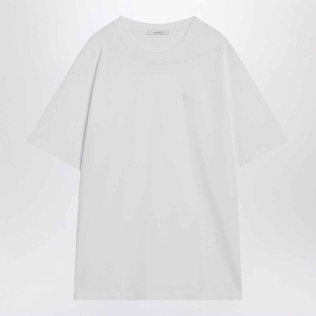 Givenchy White cotton T-shirt with logo patch Givenchy